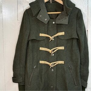 Free People Olive  Toggle Coat with Hood